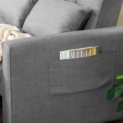 Sofa Bed with Side Storage Pockets