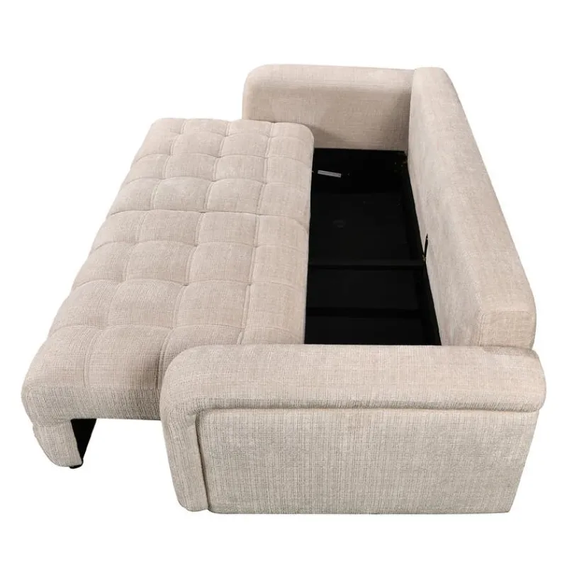 Sofa Bed with Under-Seat Storage -