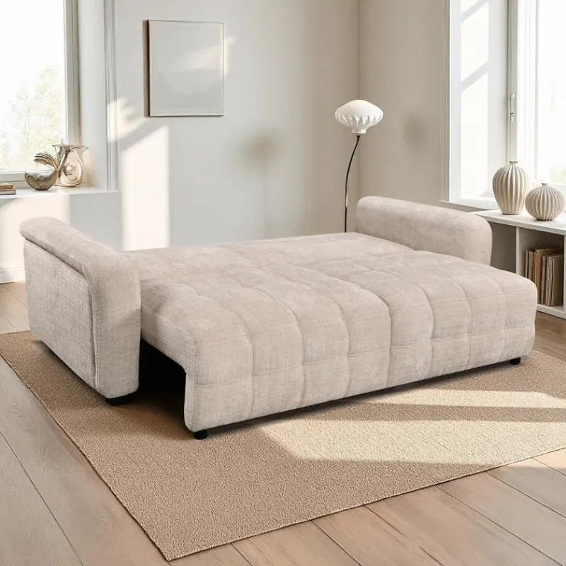 Sofa Bed with Under-Seat Storage -