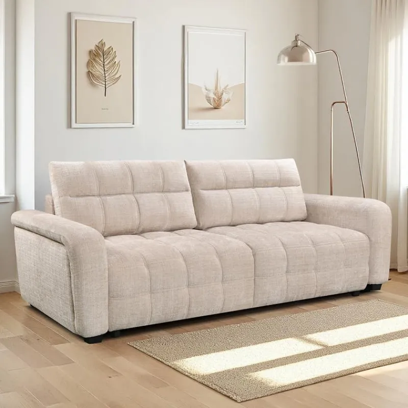 Sofa Bed with Under-Seat Storage -