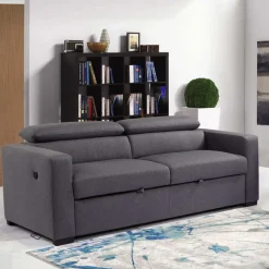 Sofa Bed with USB Port and Adjustable Headrests