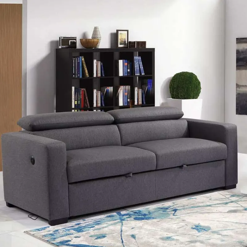 Sofa Bed with USB Port and Adjustable Headrests