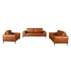 Sofa with Deep Seats and Square Armrests