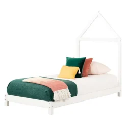 Meubles South Shore Solid Wood Bed With House Frame Headboard 39'' - South Shore