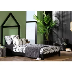 Meubles South Shore Solid Wood Bed With House Frame Headboard 39'' - South Shore