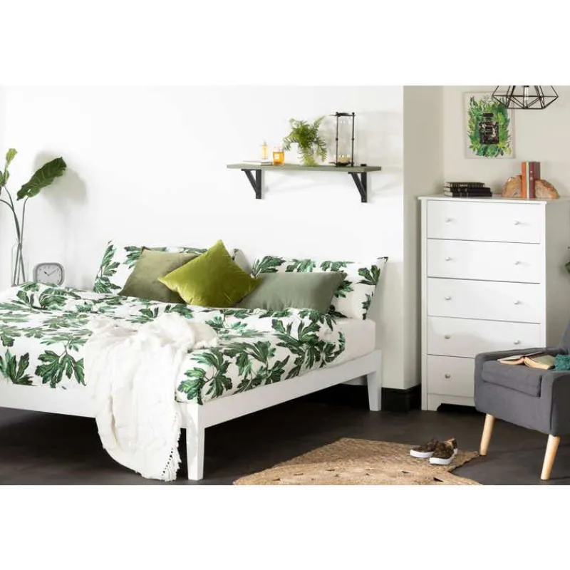 Meubles South Shore Solid Wood King Platform Bed (78") - South Shore