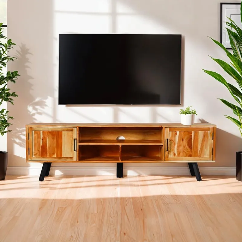 Solid Wood TV Stand - 70"