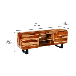Solid Wood TV Stand - 58"