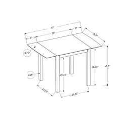 Monarch Square Extendable Dining Table 30" to 48" -