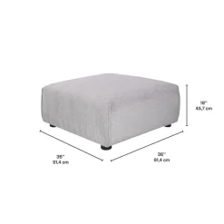 Sofa By Fancy Square Ottoman - 36