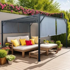 Steel Pergola 10' x 13' - Grey