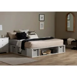 Meubles South Shore Storage Platform Bed With Baskets (78") - South Shore