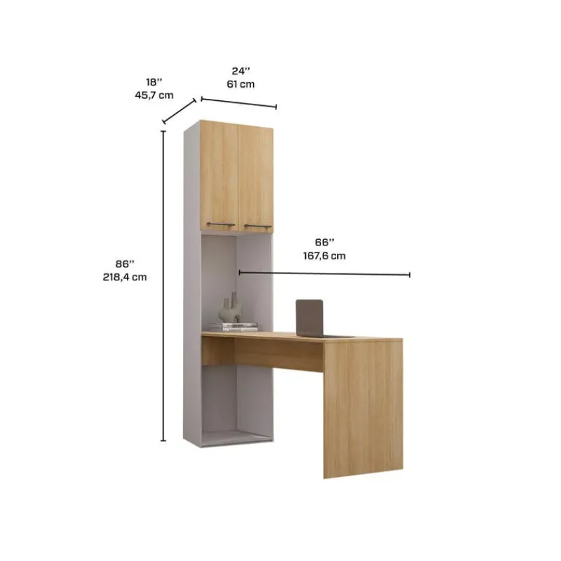 Storage Unit with Desk -