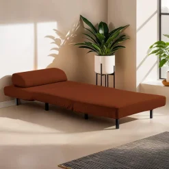Swivel Armchair Bed - Rust
