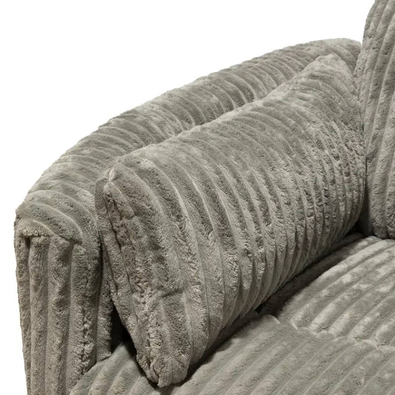 MINHAS Swivel Corduroy Velvet Rocker Recliner -