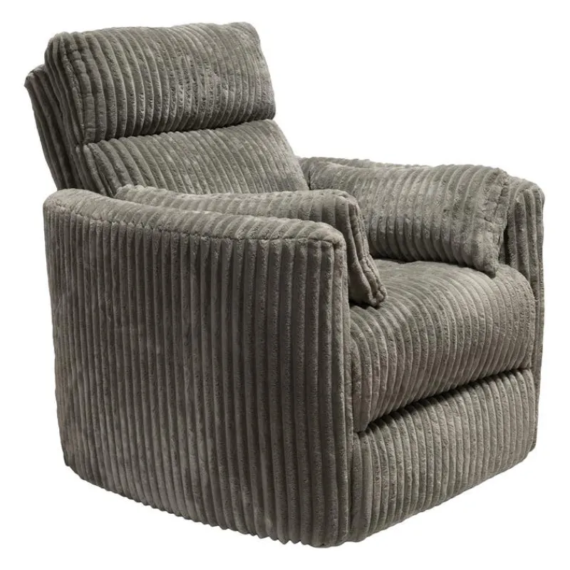 MINHAS Swivel Corduroy Velvet Rocker Recliner -