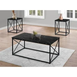 Monarch Table set - 3pcs set / marble / metal -