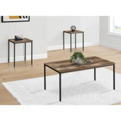 Monarch Table set - 3pcs set / reclaimed / black metal -