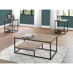 Monarch Table set - 3pcs set / / black metal -