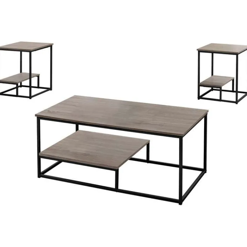 Monarch Table set - 3pcs set / / black metal -