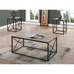 Monarch Table set - 3pcs set / / black metal -
