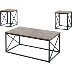 Monarch Table set - 3pcs set / / black metal -