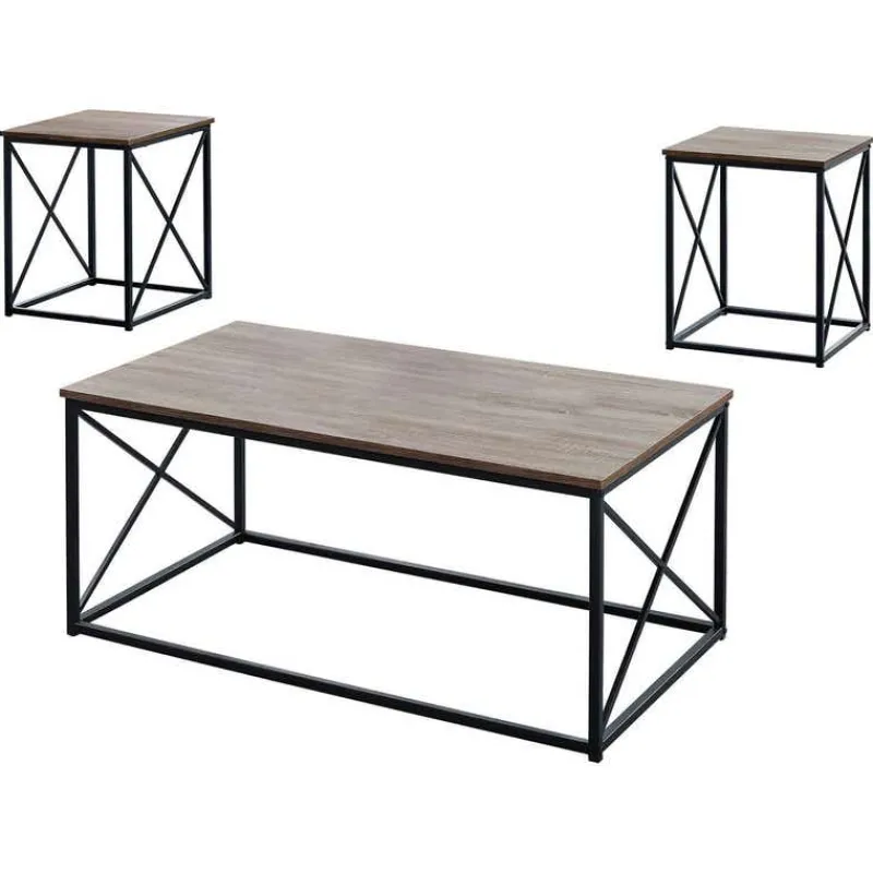 Monarch Table set - 3pcs set / / black metal -