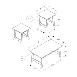 Monarch Table set - 3pcs set / -