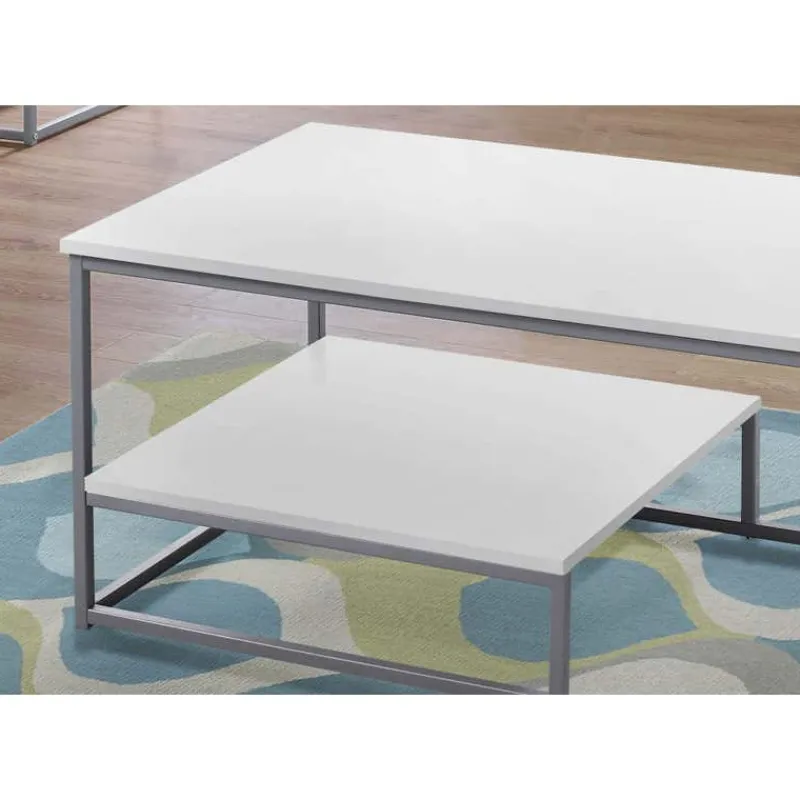 Monarch Table set - 3pcs set / / silver metal -