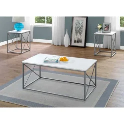 Monarch Table set - 3pcs set / / silver metal -