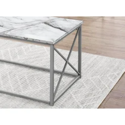 Monarch Table set - 3pcs set / marble / silver metal -