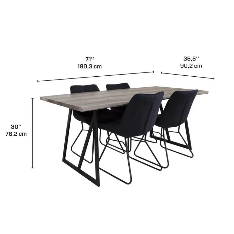 Table with 4 chairs