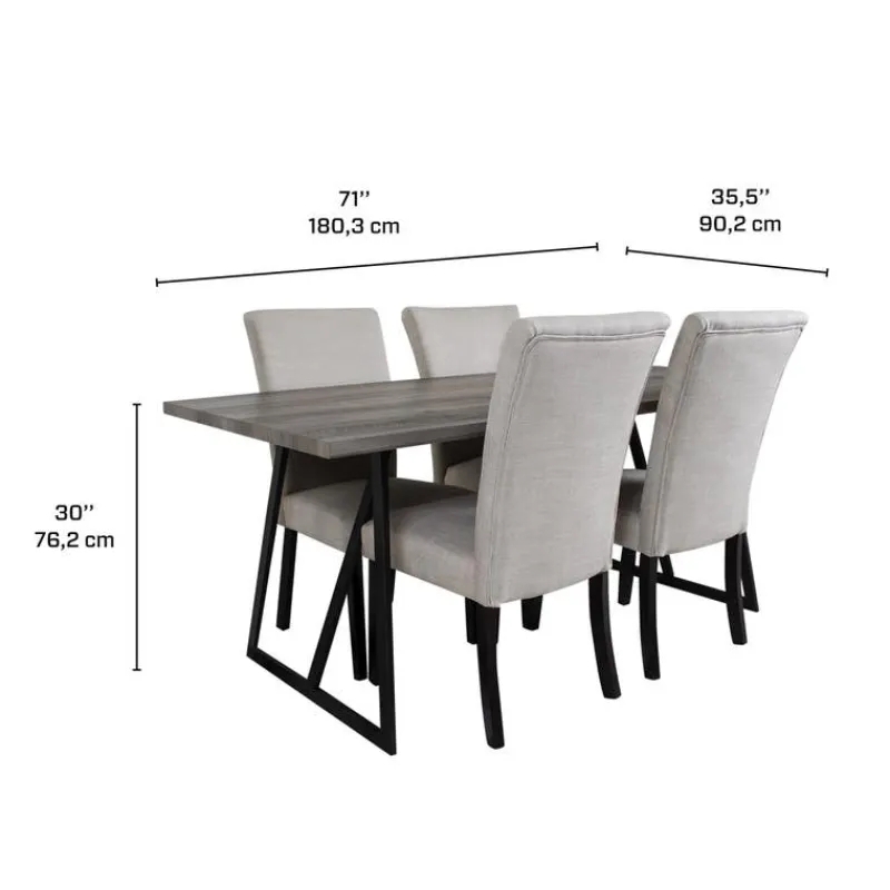 Table with 4 chairs