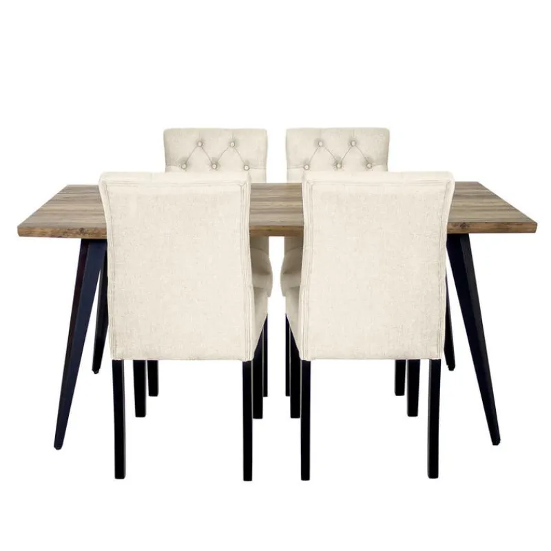 Table with 4 Chairs - Beige