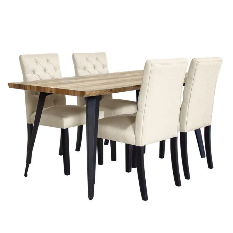 Table with 4 Chairs - Beige