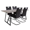 Table with 4 Chairs - Black