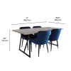Table with 4 Chairs - Blue