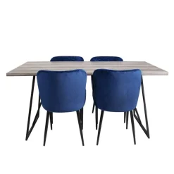 Table with 4 Chairs - Blue