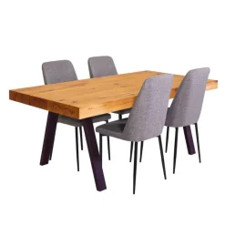 Table with 4 Chairs - Grey