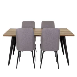 Table with 4 Chairs - Grey