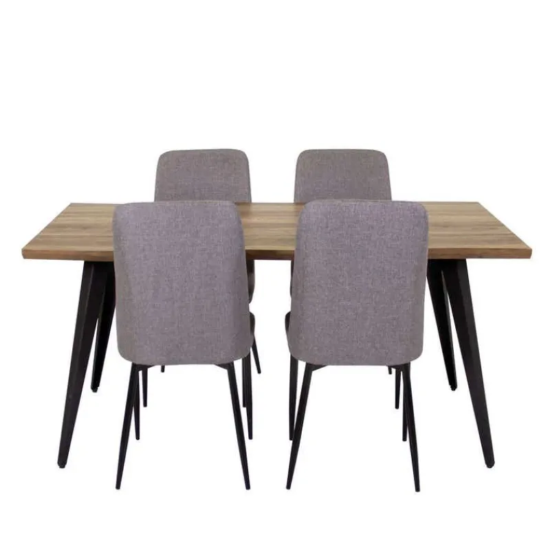 Table with 4 Chairs - Grey