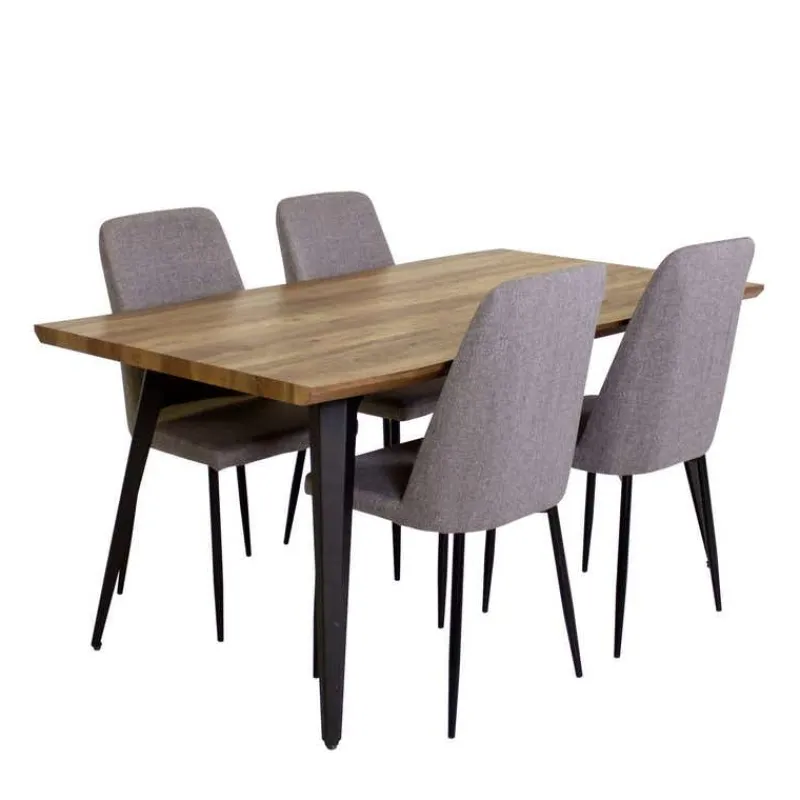 Table with 4 Chairs - Grey