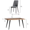 Table with 4 Chairs - Grey