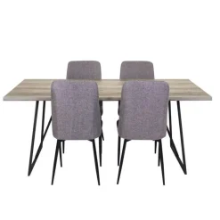 Table with 4 Chairs - Grey