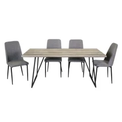 Table with 4 Chairs - Grey