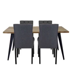 Table with 4 Chairs - Grey