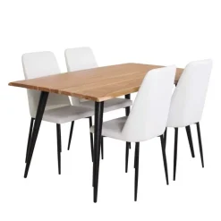 Table with 4 Chairs - White