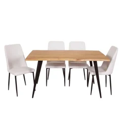 Table with 4 Chairs - White