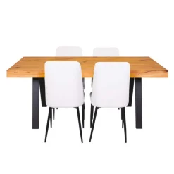 Table with 4 Chairs - White