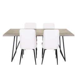 Table with 4 Chairs - White